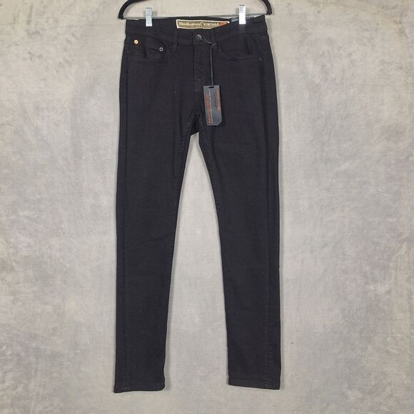 WEATHERPROOF VINTAGE 1948 SELECTS MEN 30X32 TURBO SKINNY STRETCH BLACK JEANS NWT - Picture 1 of 10